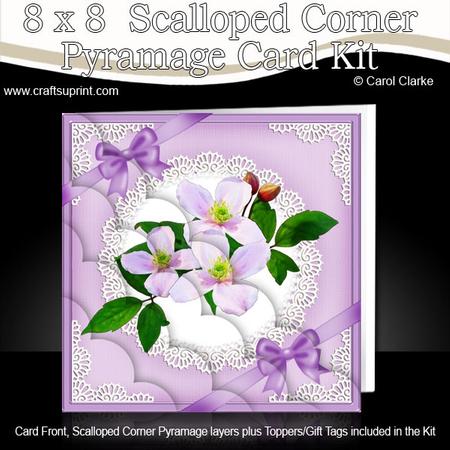 8 x 8 Clematis and Lace Kit with Scalloped Corners