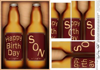 A5 Son Birthday Beer Gift Set Pyramage Topper