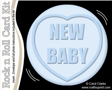 New Baby Sweet Heart Rock N Roll Kit, Envelope and Insert