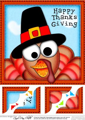 8 x 8 Thanksgiving Scalloped Corner Topper