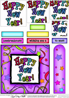 Happy New Year Quick Card with Pyramage