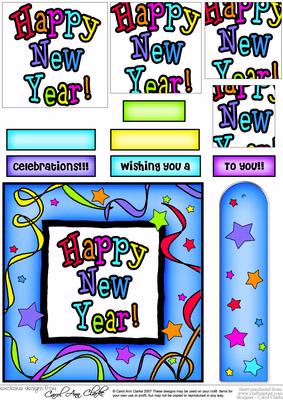 Happy New Year Quick Card with Pyramage