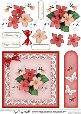 Pretty Viola Quick Card with 3D Decoupage