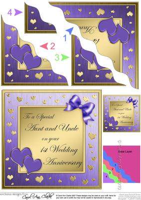 Aunt & Uncle 1st Wedding Anniversary Side Stacker