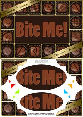 A5 Chocolate Greetings Scallop Corners N Pyramage