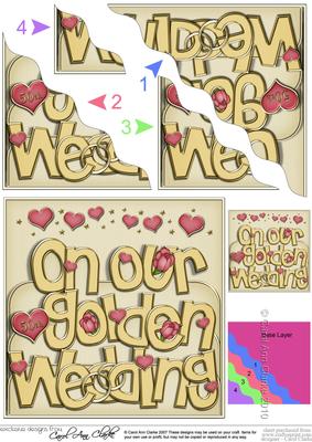 Our Golden Wedding Anniversary Wavy Corner Side Stacker