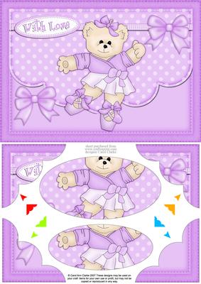 A5 Cute Ballet Teddy Scallop Corners and Pyramage