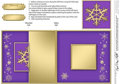 Xmas Snowflake No-hole Fold Back Card