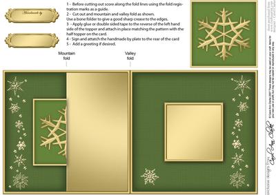 Xmas Snowflake No-hole Fold Back Card