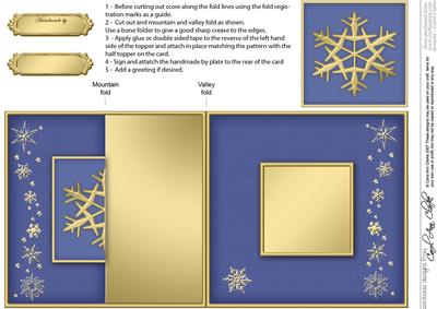 Xmas Snowflake No-hole Fold Back Card