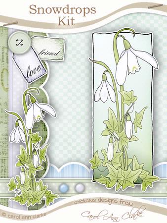Snowdrops Kit with Step by Step Decoupage