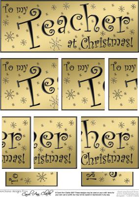 Teacher Christmas Dl Side Stacker Topper