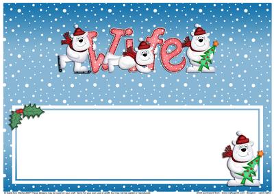 Xmas Wife with Polar Bears Matching Large Dl Insert