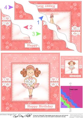 Betzi Ballerina Wavy Corner Side Stacker Topper