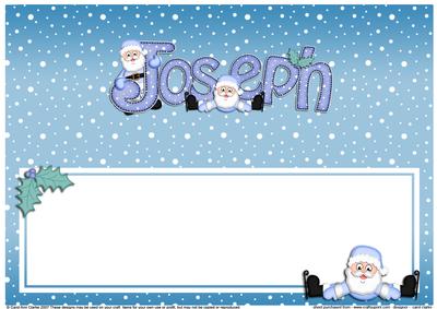 Xmas Joseph with Santa Matching Large Dl Insert