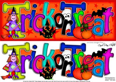 Large Dl Fun Trick or Treat Halloween 3D Decoupage