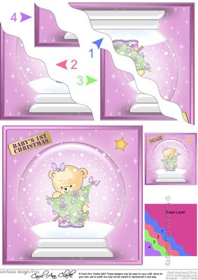 Baby's 1st Xmas Rosie's Tree Snowglobe Wavy Corner Stacker