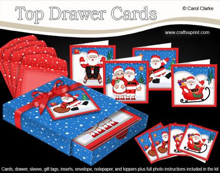 3D Top Drawer Xmas Santa Cards Bumper Kit