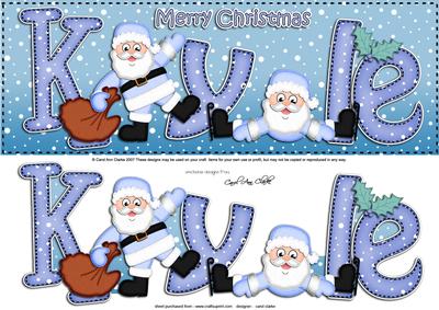 Xmas Large Dl Kyle Quick Card N 3D Decoupage