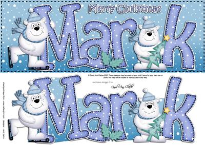 Xmas Large Dl Mark Quick Card N 3D Decoupage