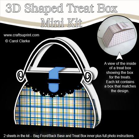Tartan Handbag Shaped Treat or Favour Box Mini Kit