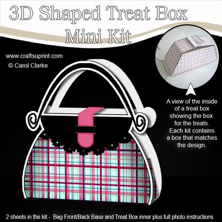 Tartan Handbag Shaped Treat or Favour Box Mini Kit