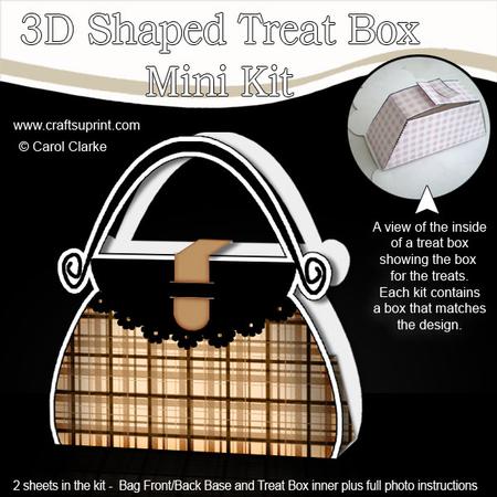 Tartan Handbag Shaped Treat or Favour Box Mini Kit