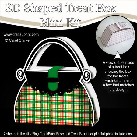 Tartan Handbag Shaped Treat or Favour Box Mini Kit