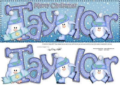 Xmas Large Dl Taylor Quick Card N 3D Decoupage