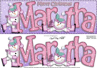 Xmas Large Dl Martha Quick Card N 3D Decoupage