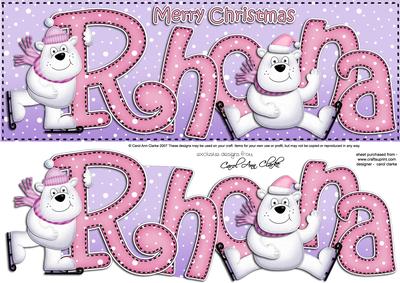 Xmas Large Dl Rhona Quick Card N 3D Decoupage