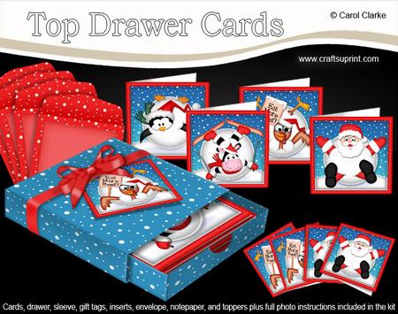 3D Top Drawer Xmas Ooops Fun Cards Bumper Kit