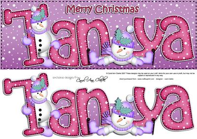 Xmas Large Dl Tanya Quick Card N 3D Decoupage