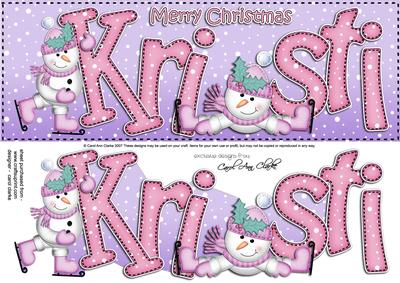 Xmas Large Dl Kristi Quick Card N 3D Decoupage