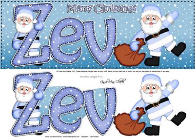 Xmas Large Dl Zev Quick Card N 3D Decoupage