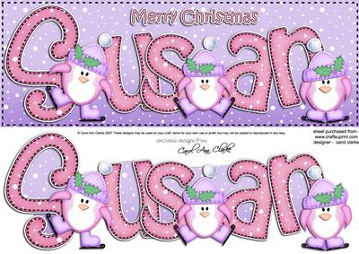 Xmas Large Dl Susan Quick Card N 3D Decoupage