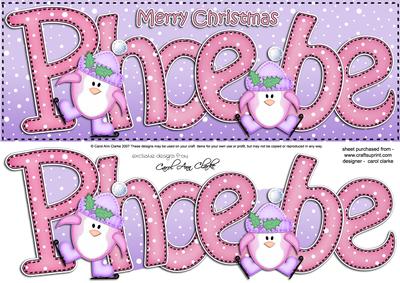 Xmas Large Dl Phoebe Quick Card N 3D Decoupage