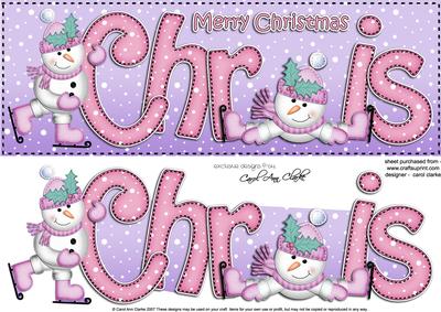 Xmas Large Dl Chris Quick Card N 3D Decoupage