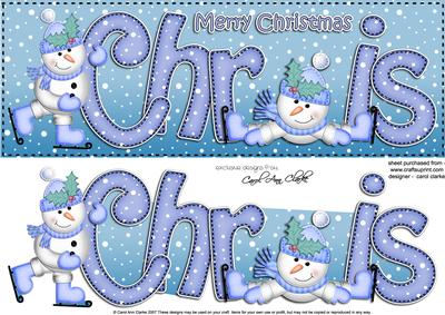 Xmas Large Dl Chris Quick Card N 3D Decoupage