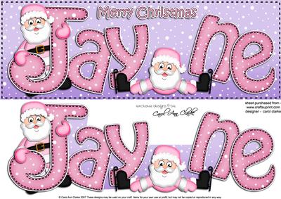 Xmas Large Dl Jayne Quick Card N 3D Decoupage