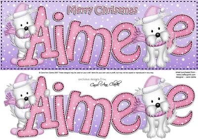 Xmas Large Dl Aimee Quick Card N 3D Decoupage