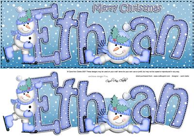 Xmas Large Dl Ethan Quick Card N 3D Decoupage