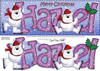 Xmas Large Dl Hazel Quick Card N 3D Decoupage