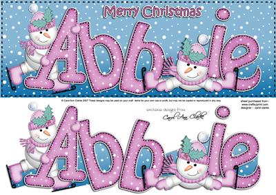 Xmas Large Dl Abbie Quick Card N 3D Decoupage