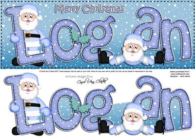 Xmas Large Dl Logan Quick Card N 3D Decoupage