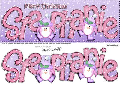 Xmas Large Dl Stephanie Quick Card N 3D Decoupage