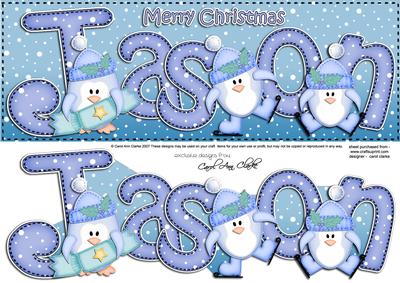 Xmas Large Dl Jason Quick Card N 3D Decoupage