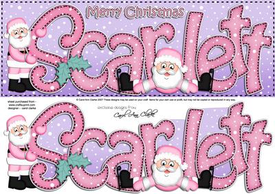 Xmas Large Dl Scarlett Quick Card N 3D Decoupage