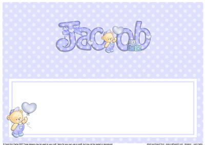New Baby Jacob Matching Large Dl Insert