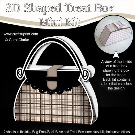 Tartan Handbag Shaped Treat or Favour Box Mini Kit